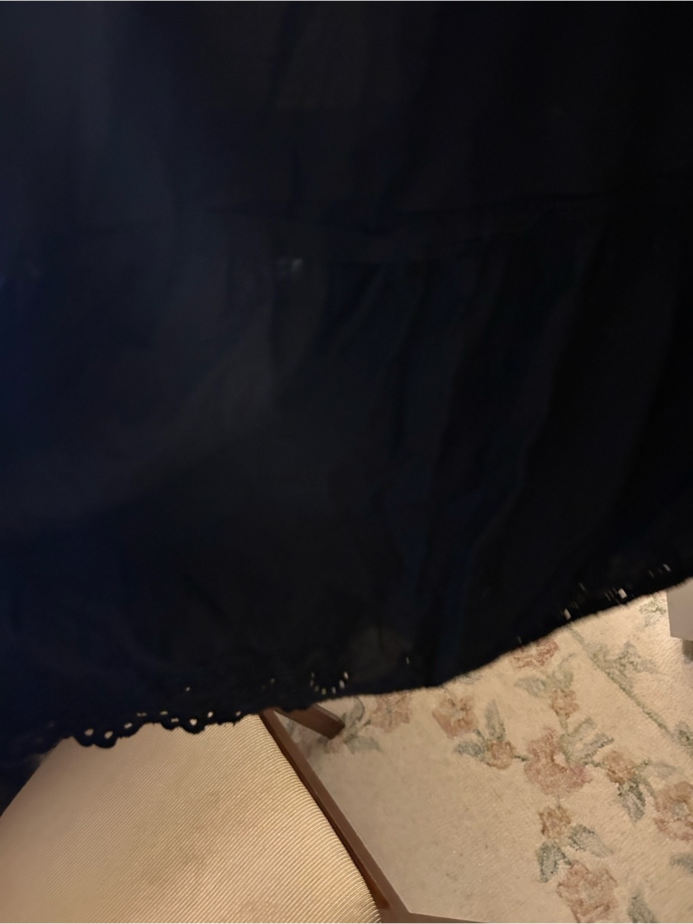MADEWELL Black Eyelet Midi Dress with Scalloped Tank Sleeves - Picture 4 of 8